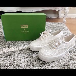 Keds x Kate Spade Glitter Bridal Sneakers